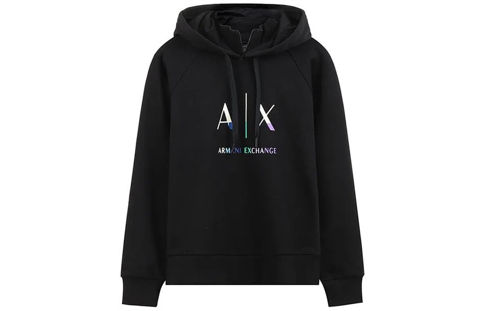 Armani Exchange SS23 Logo Hoodie Black
