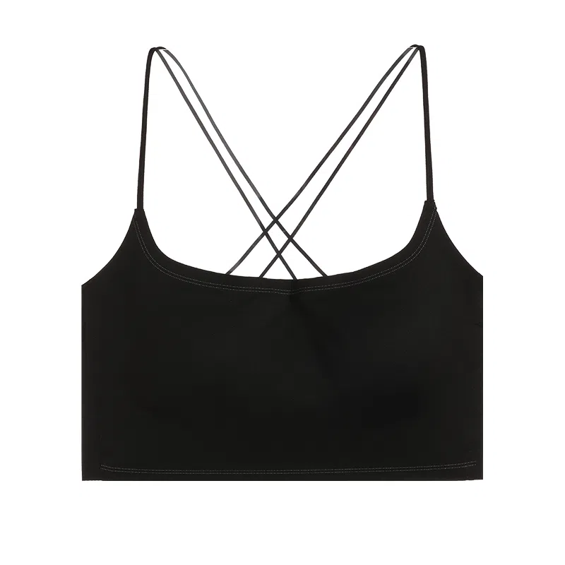 内在密码 交叉美背新款无痕抹胸带杯垫防走光防下垂可内搭外穿显瘦吊带女