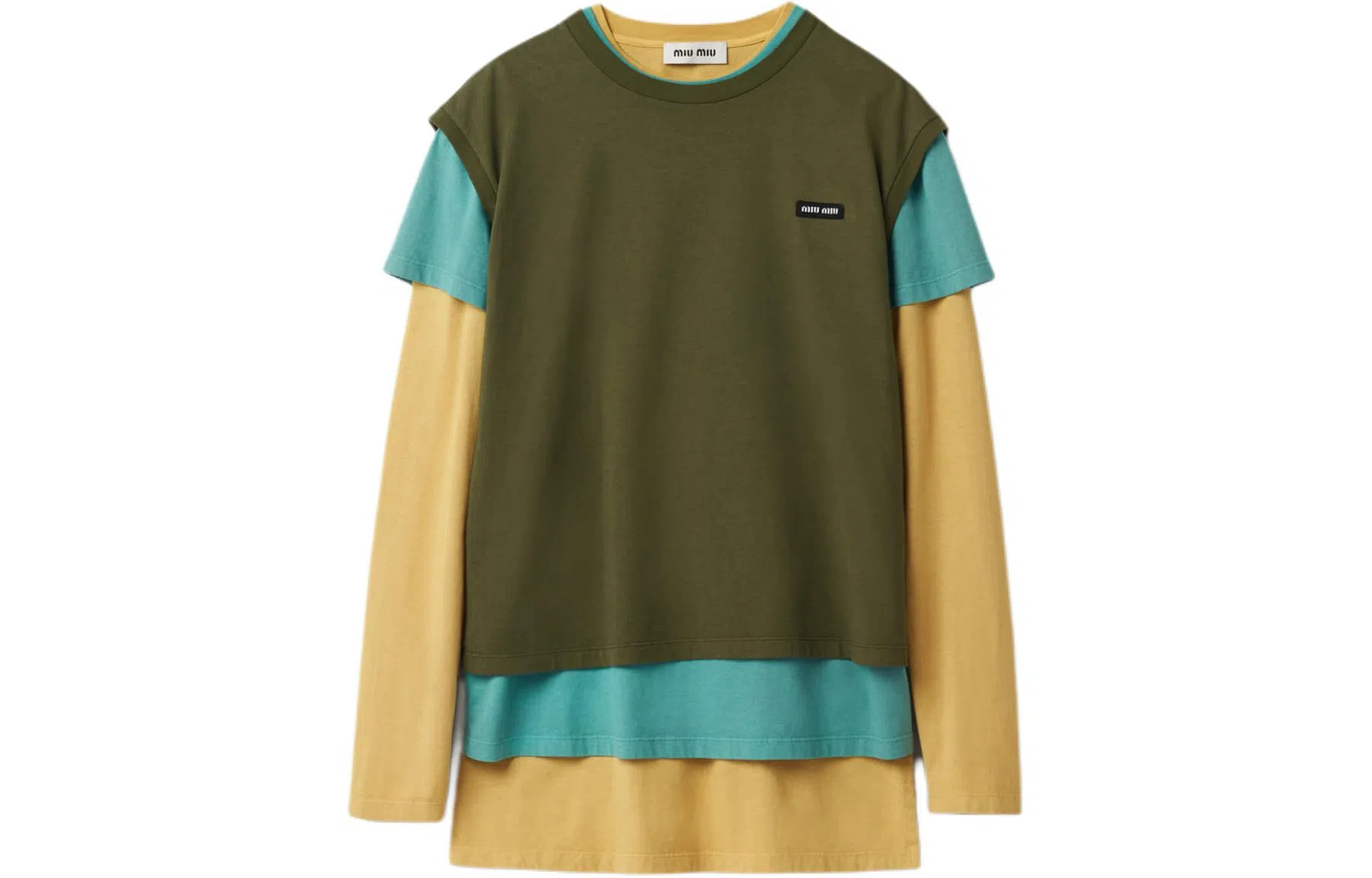 Miu Miu SS24 Layered Long Sleeve T-Shirt