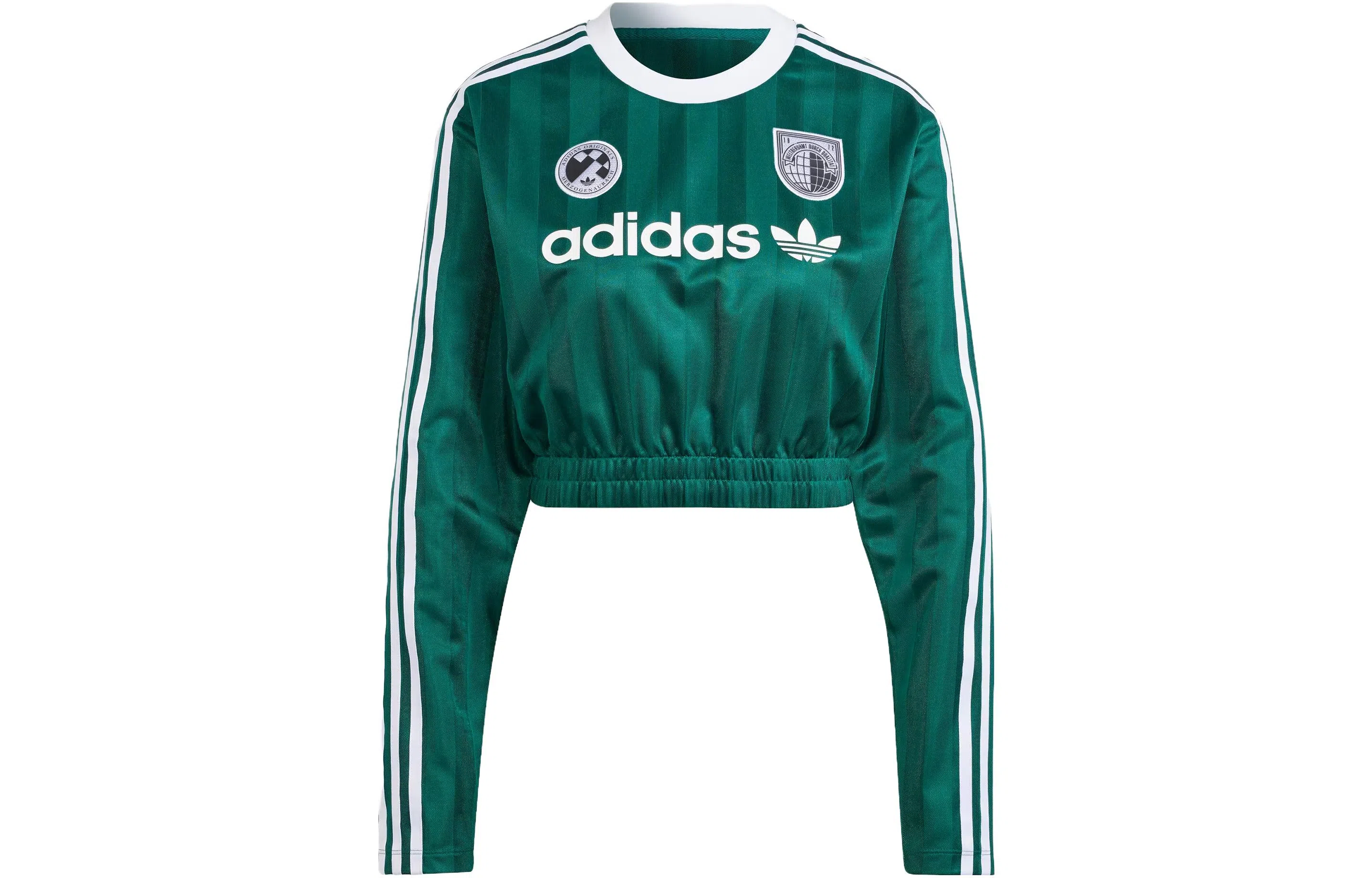 adidas Originals Long Sleeve Crop Tee Forest Green