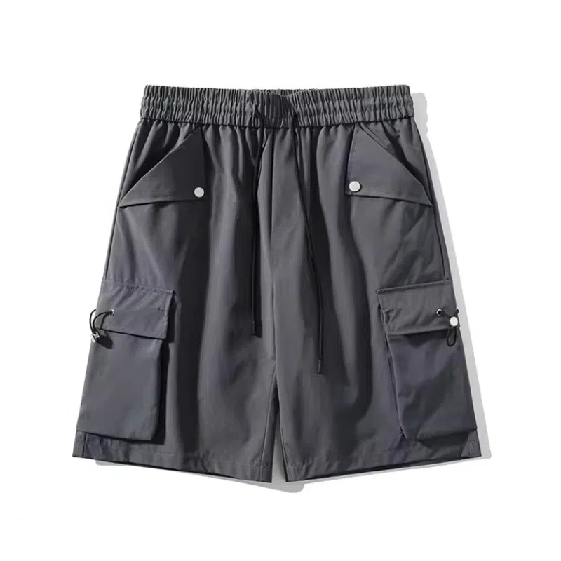 佐菲利 美式复古男潮流设计感多口袋五分宽松直筒休闲短裤 男女同款