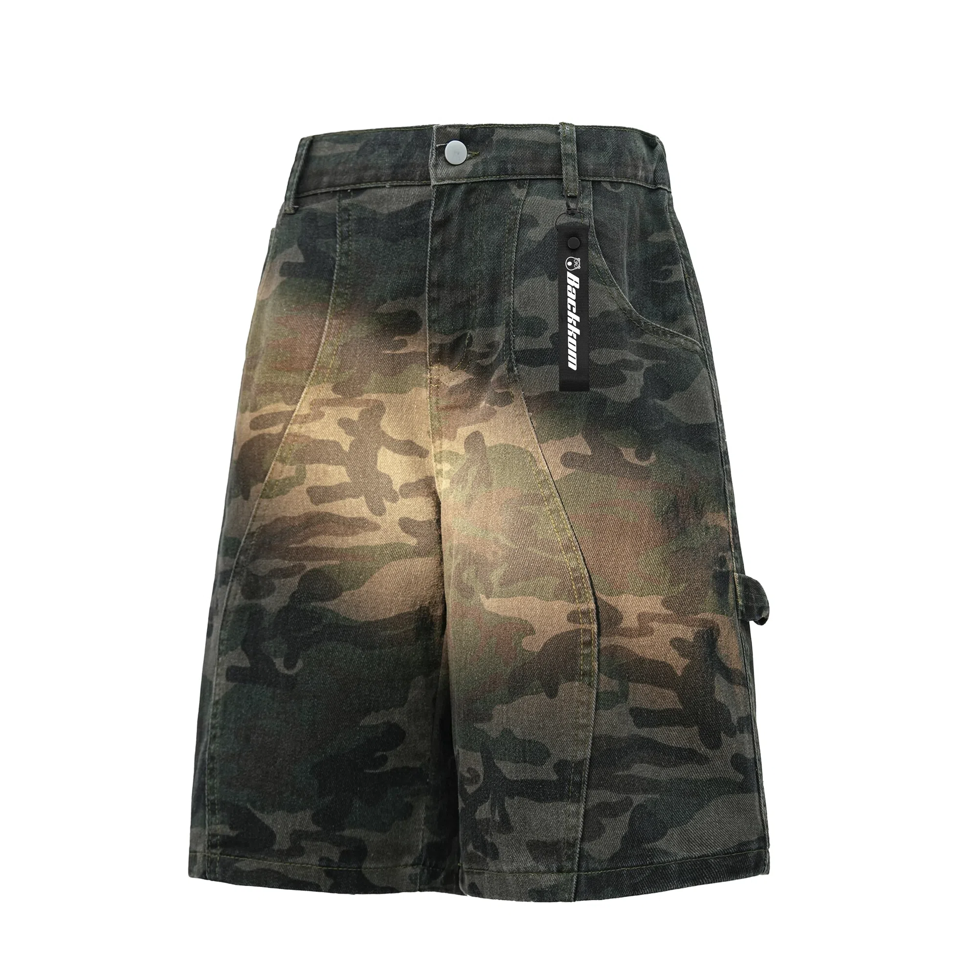 大卫贝肯 美式复古潮牌高街大口袋设计高级感痞帅透气宽松直筒垂感百搭工装五分裤休闲短裤 男女同款