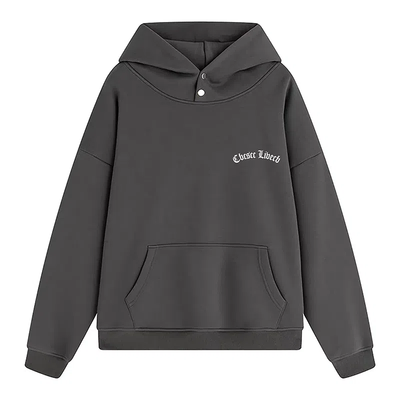 草本初色 大码无性别设计感哥特字母宽松经典基础款卫衣 男女同款