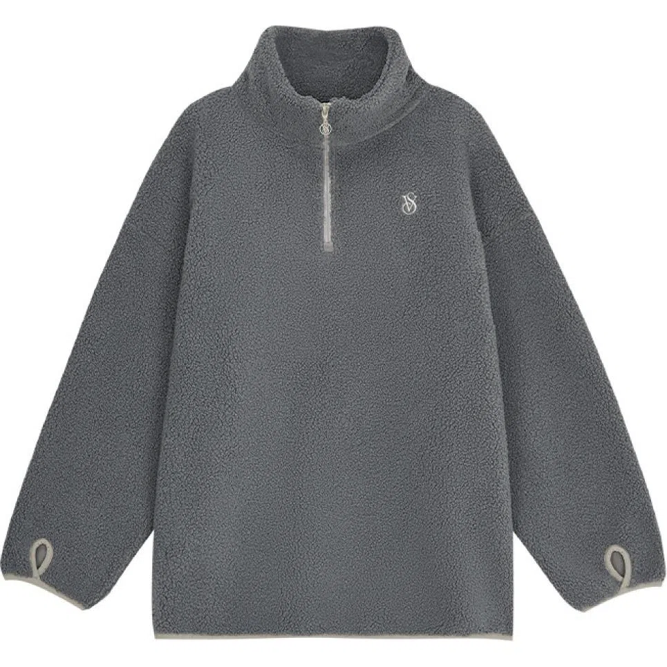 Victoria's Secret PINK Half-Zip Pullover Hoodie Gray