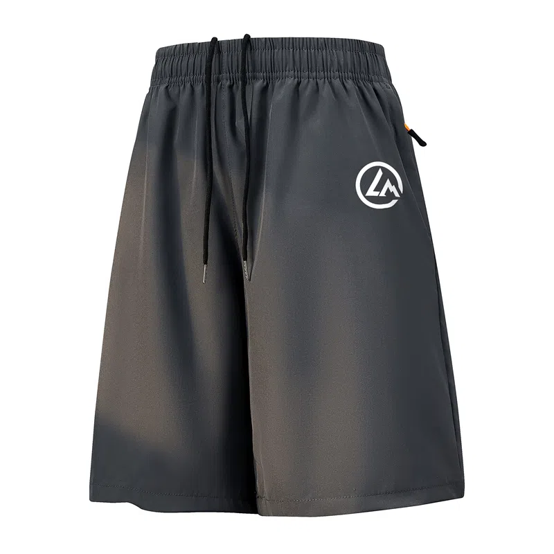 兰缪 日系简约纯色基础款日常通勤舒适柔软亲肤复古美式百搭户外运动宽松五分休闲短裤 男女同款