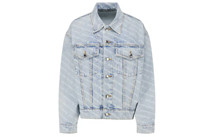 Alexander Wang SS22 Classic Draped Back Jacket Blue