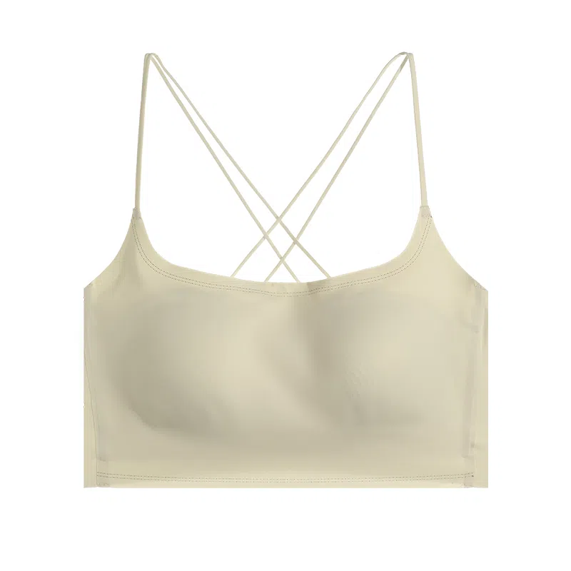内在密码 交叉美背新款无痕抹胸带杯垫防走光防下垂可内搭外穿显瘦吊带女