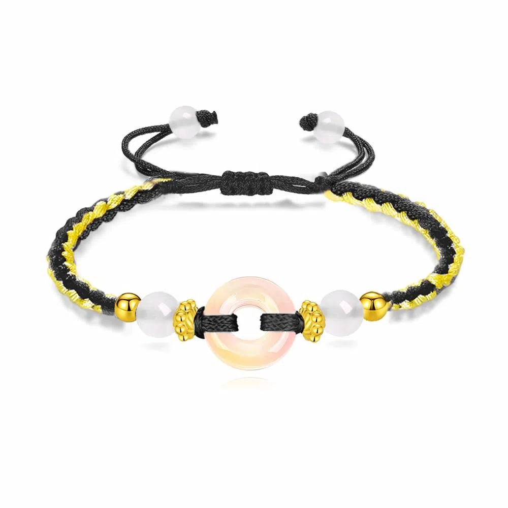 希遇 新中式国潮来财 好运平安扣 小众设计精致百搭 事事如意 合金 手绳 男女同款情侣款