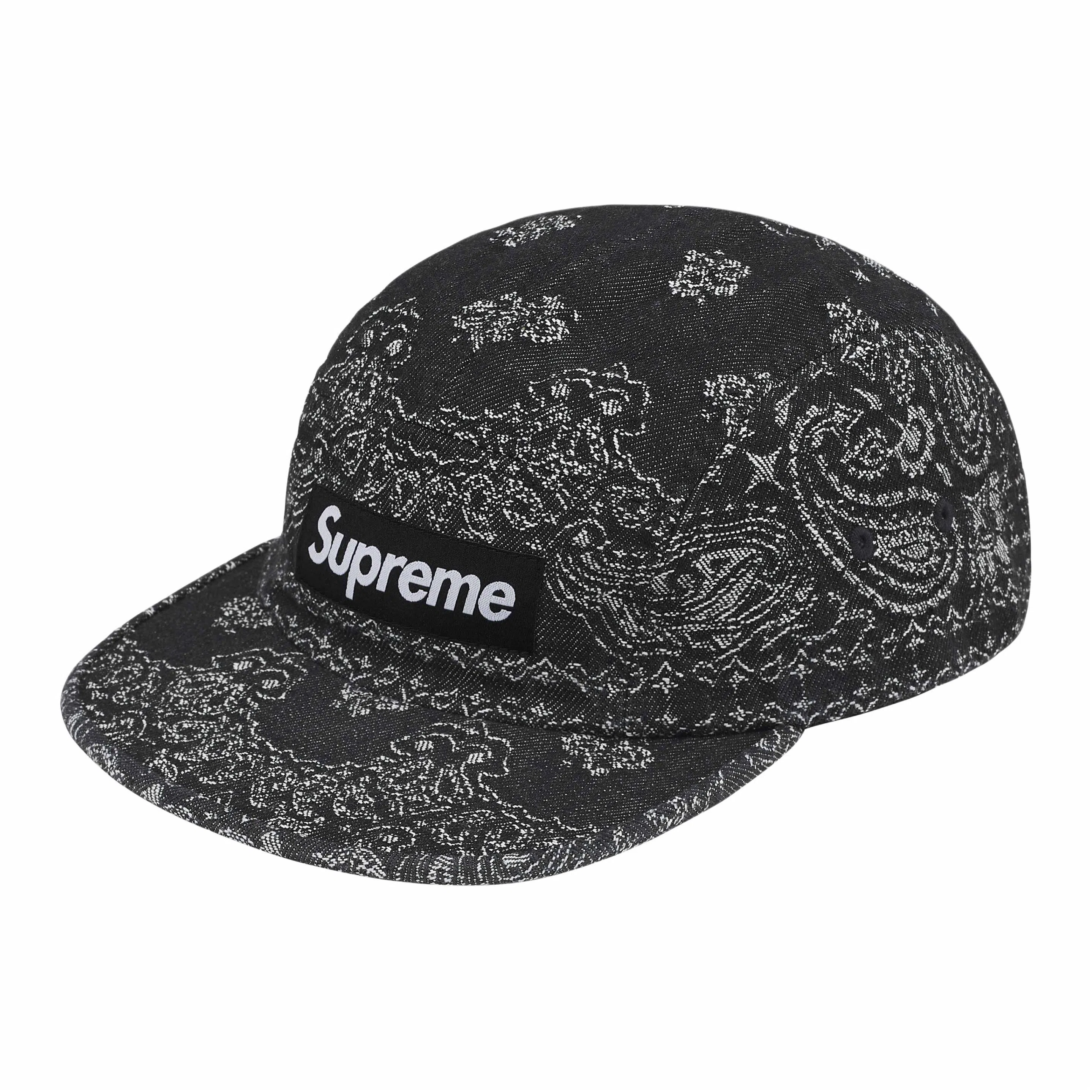 Supreme Bandana Jacquard Denim Camp Cap -