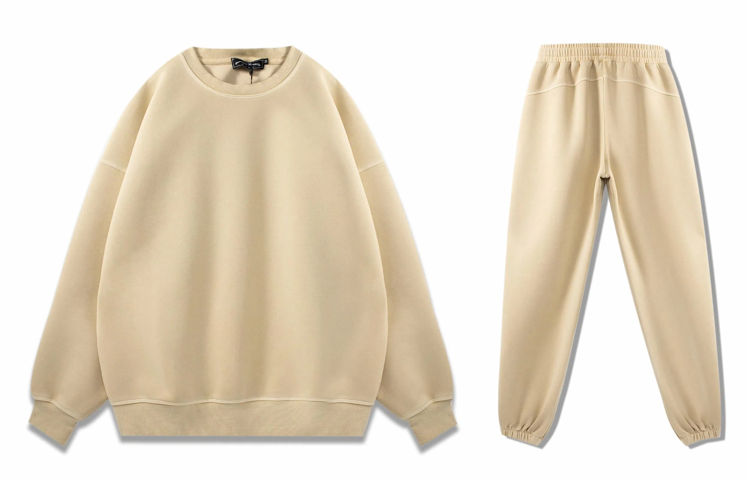 我是大卫 潮牌圆领宽松韩版潮流休闲九分束脚卫裤卫衣套装 男女同款