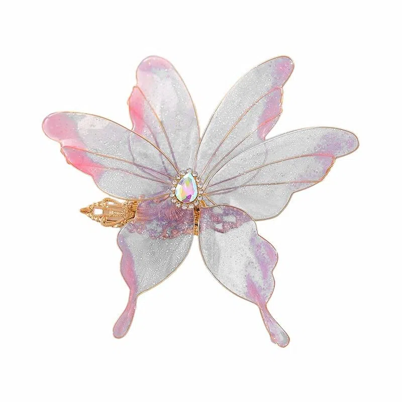 蒙妮 古风幻彩蝴蝶 合金 发夹 女款