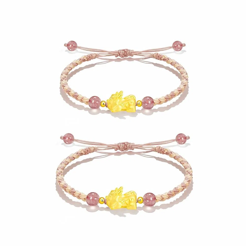 饰伴 【灵瑞貔貅·腕间纳福】招财可爱精致小众好运 合金 手绳 男女同款情侣款