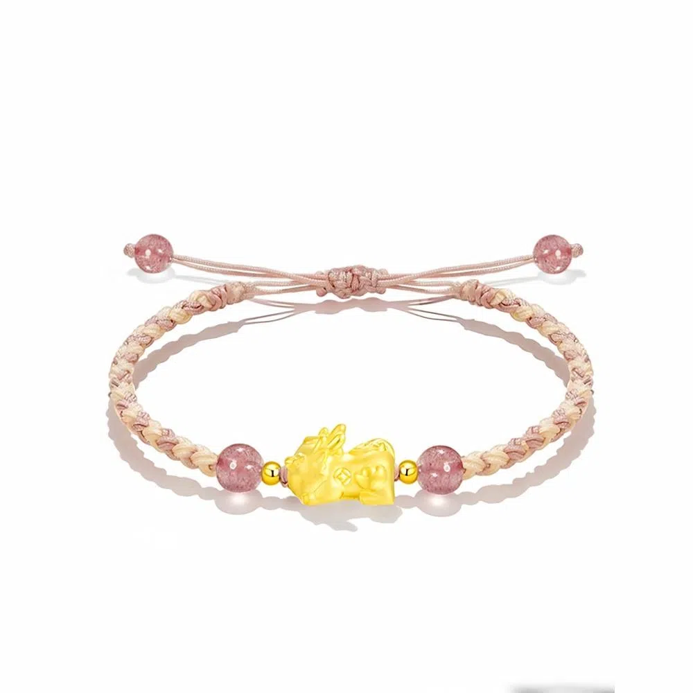 饰伴 【灵瑞貔貅·腕间纳福】招财可爱精致小众好运 合金 手绳 男女同款情侣款