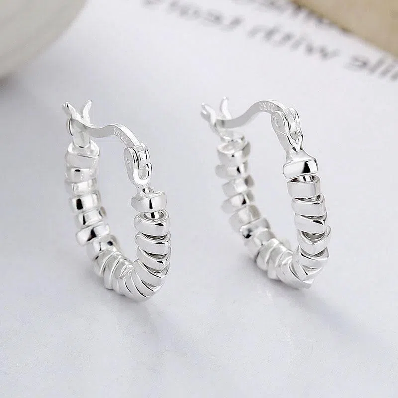 Libby Chic Square Silver Earrings S925