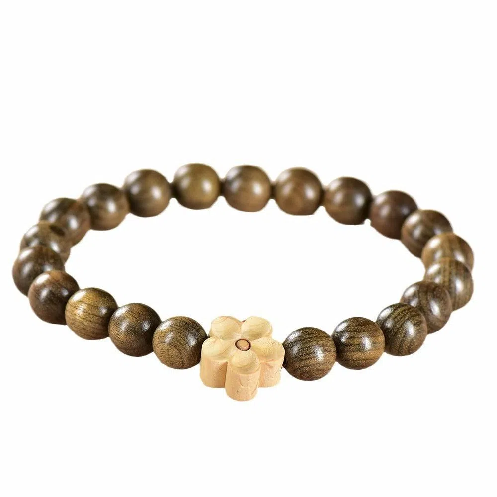 【品行高洁】 色菲尔 佛珠古风玩檀香念珠多圈盘玩 阴沉木 手串 男女同款情侣款