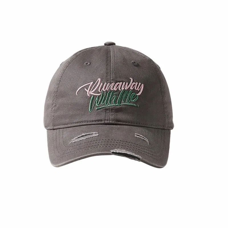 杨同学 深顶大头围破洞 棉 棒球帽 男女同款情侣款