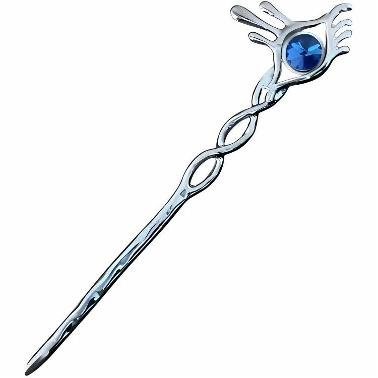 【侍奉光明】 指尖瑰宝 恶魔之眼高级感小众冷淡风简约 镀银 发簪 男女同款情侣款