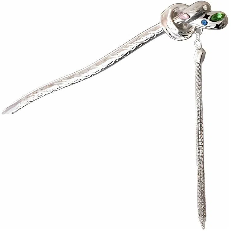 【山行野宿】 指尖瑰宝 银色打结流苏发钗高级小众冷淡风簪子后脑勺盘发发饰简约气质日常通勤百搭稳重 锆石 发簪 女款