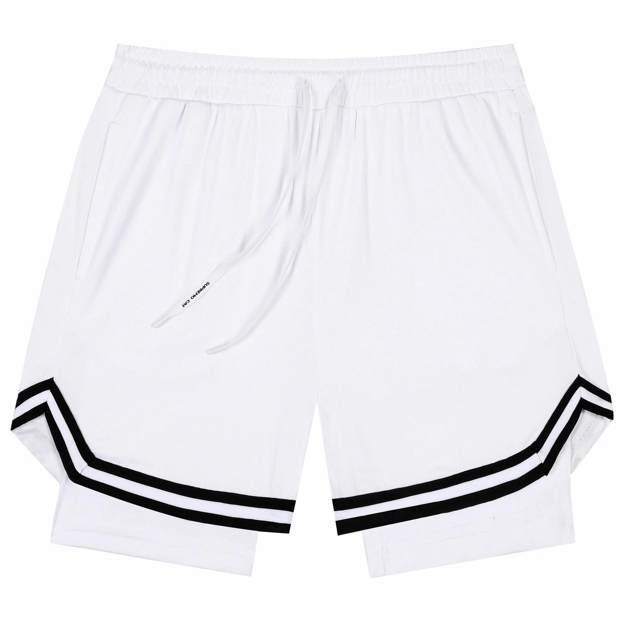 吾皇猫 渐变美式复古基础简约百搭舒适透气运动跑步防偷窥裤子休闲假两件短裤五分篮球裤 男女同款