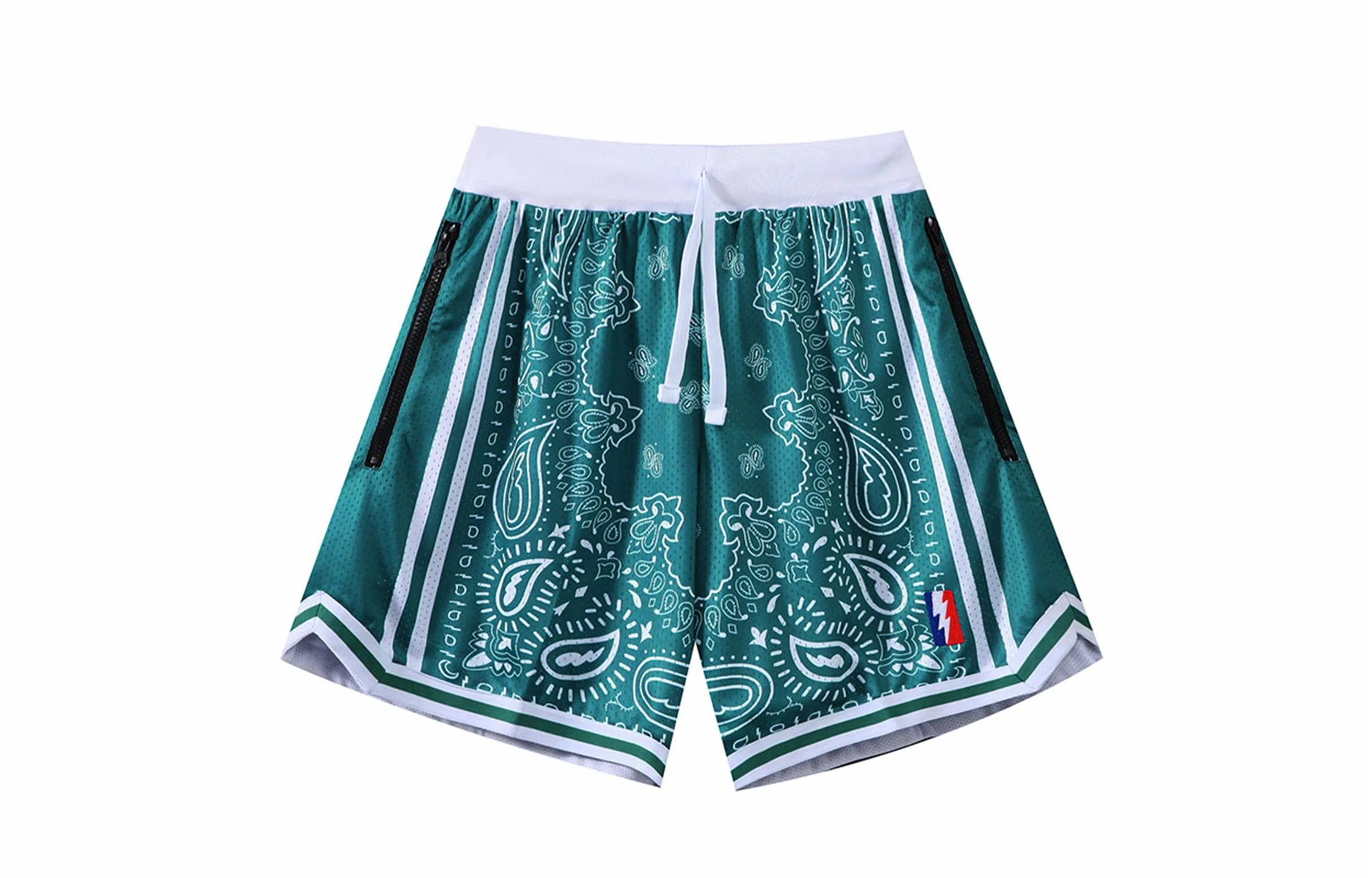 木林森 腰果花系列 美式复古运动纯色篮球裤 男女同款