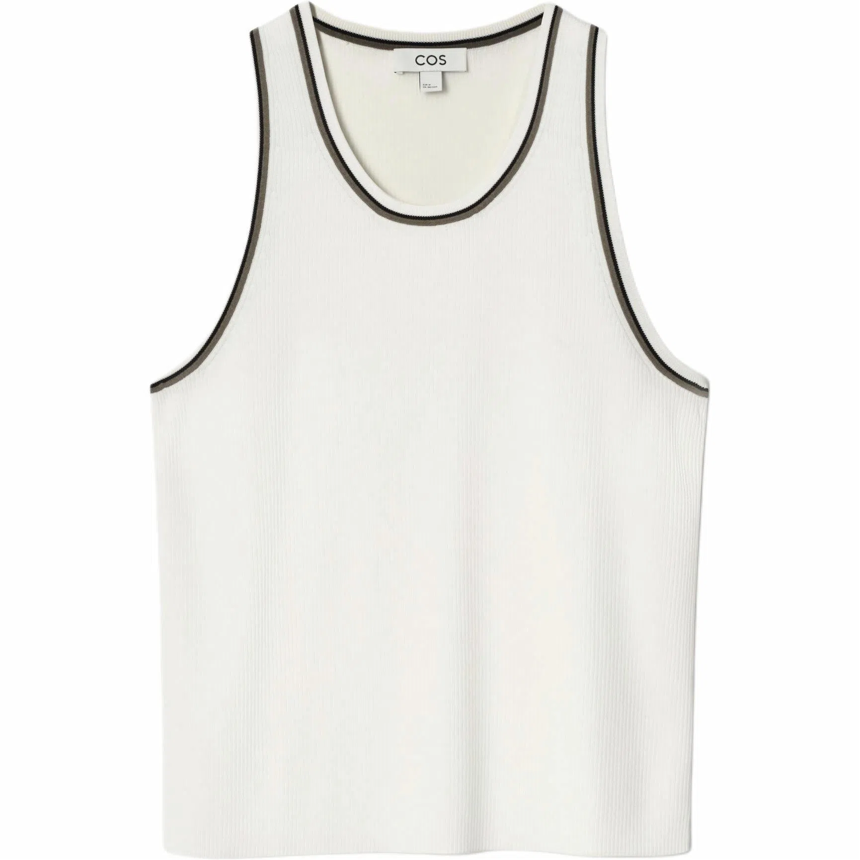 COS Ribbed Tank Top White