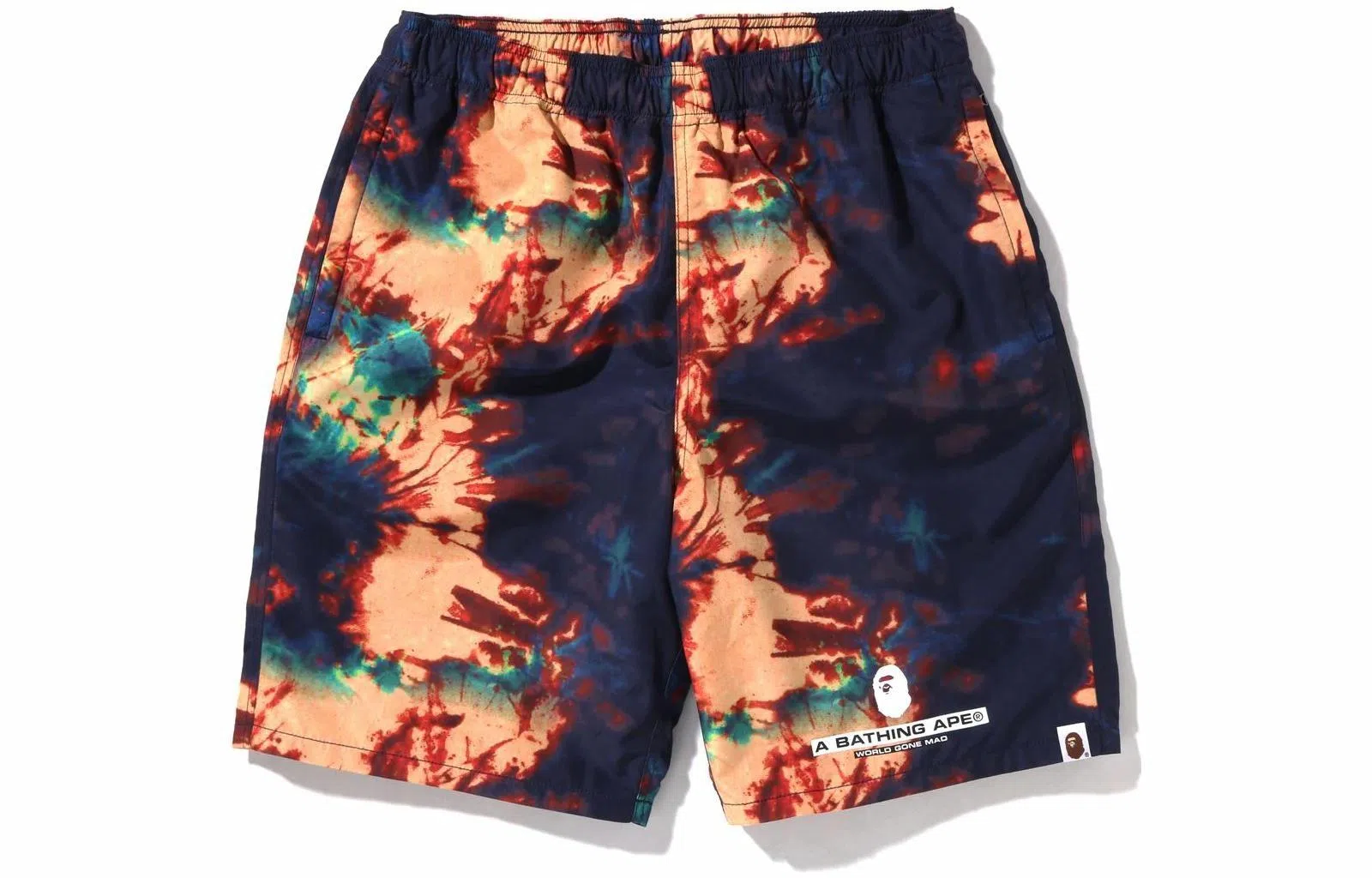 A BATHING APE Bape Tie Dye Beach Shorts