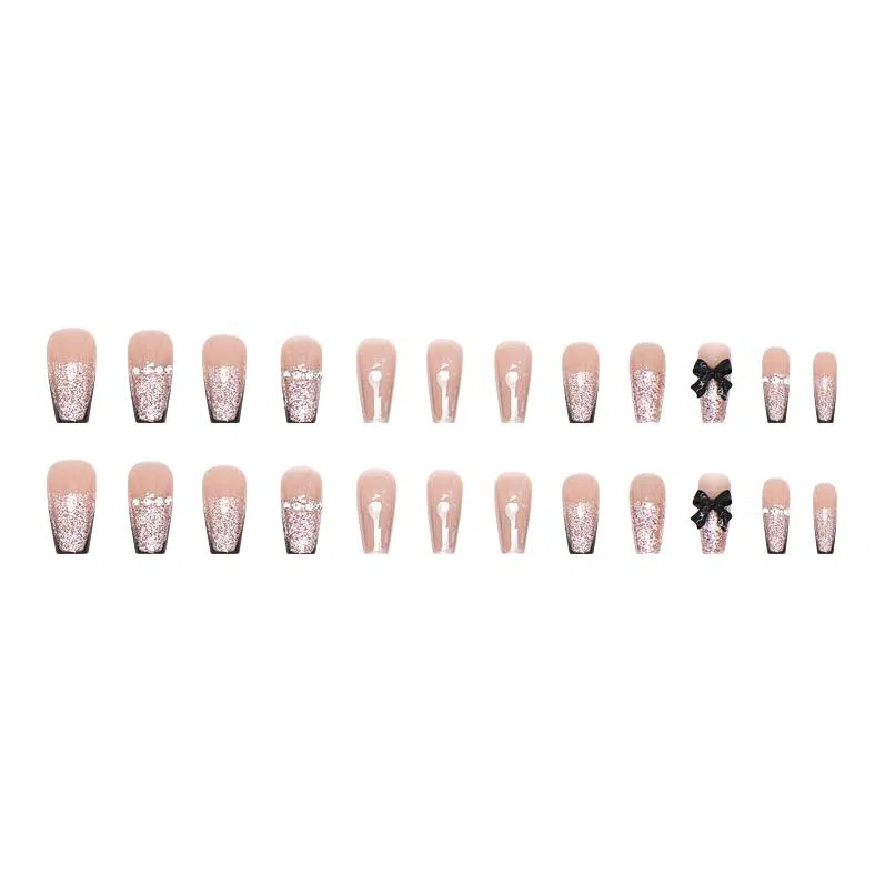 馨枕居 成熟大气芭蕾  穿戴甲 中长款黑色跳色 纯色