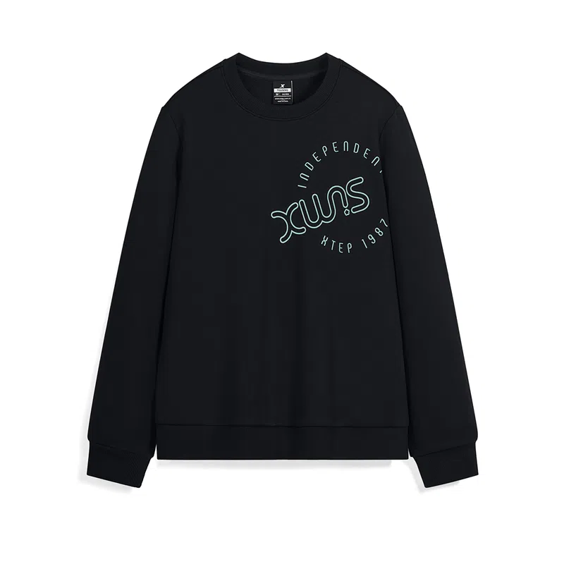 特步 圆领宽松休闲套头长袖卫衣 女款