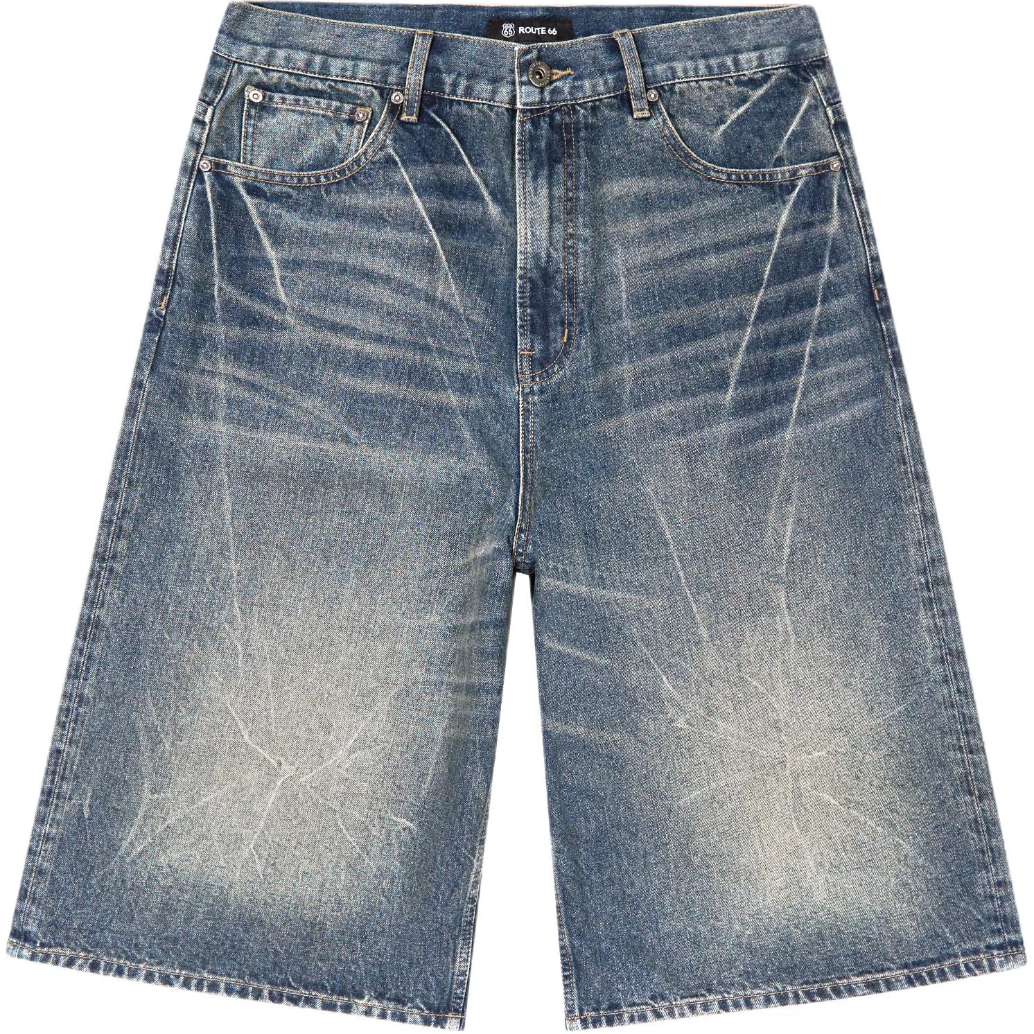 ROUTE 66 Retro Blue Denim Shorts