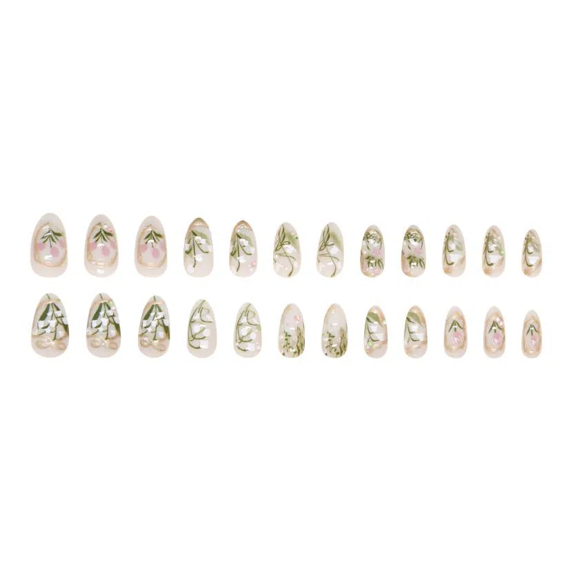 馨枕居 兰花甜美  穿戴甲 短款裸色纯色 爆闪