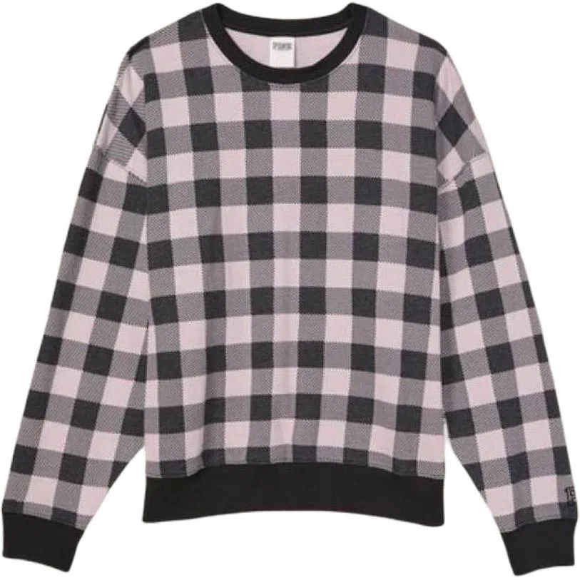 Victoria's Secret PINK Plaid Long Sleeve Tee