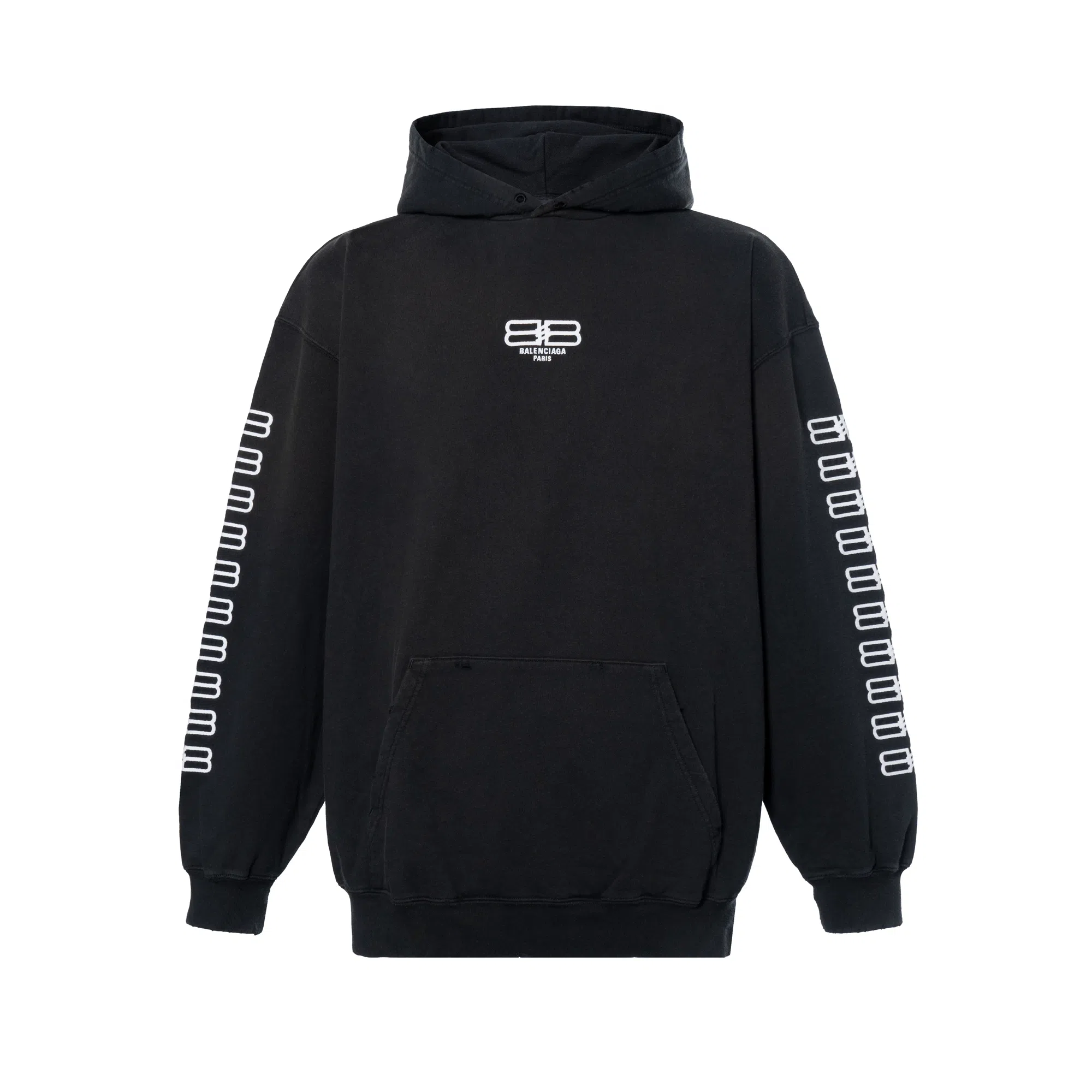 Balenciaga FW22 Logo Hoodie Black