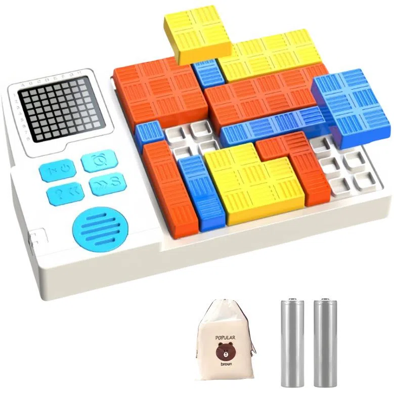 安可托 电子逻辑闯关拼图 智能俄罗斯方块 思维锻炼 早教益智玩具