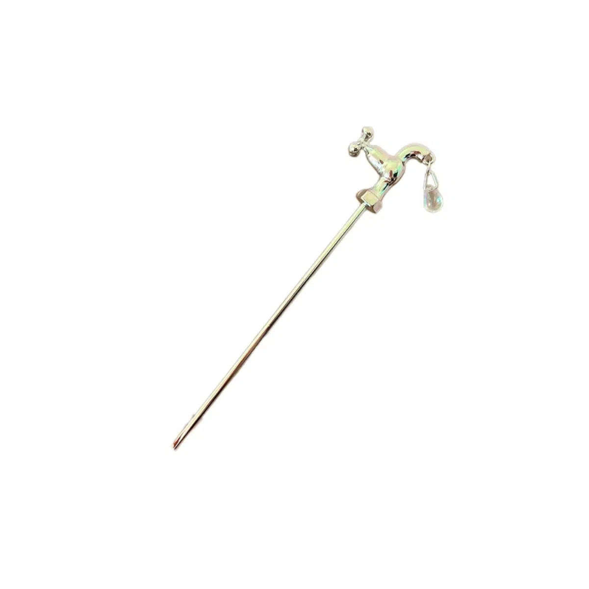 【水滴石穿】 指尖瑰宝 个性创意水龙头发钗高级感简约吊坠簪子日常百搭古风发饰发钗 合金 发簪 男女同款情侣款