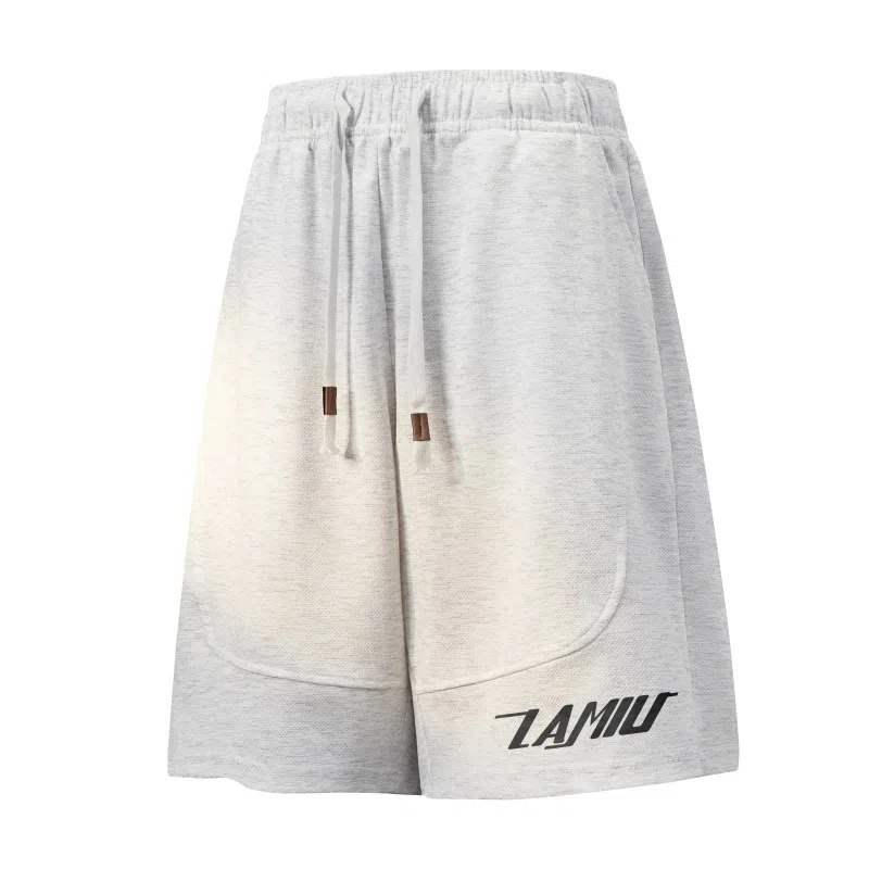 兰缪 美式基础款日常通勤舒适亲肤宽松休闲短裤 男女同款