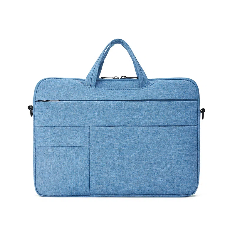 波斯丹顿 时尚简约潮流 织物 公文包 男款 浅灰/湖蓝
