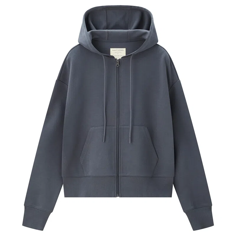 佐丹奴 双面空气层袋鼠兜宽松连帽卫衣 女款