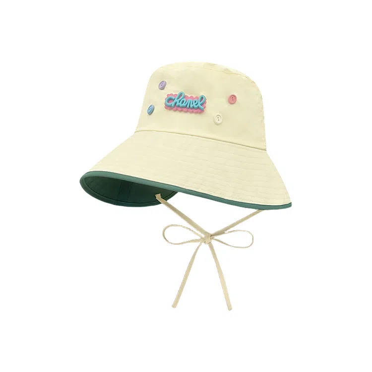 浪莎 春夏季可爱纽扣字母速干户外出游登山露营遮阳防晒大头围显脸小盆帽 聚酯纤维 渔夫帽 男女同款情侣款