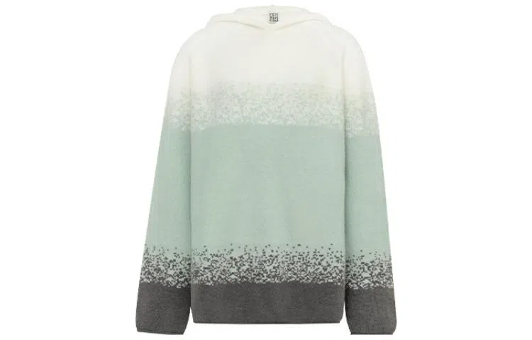 美洋 休闲渐变连帽长袖针织衫 女款 渐变蓝