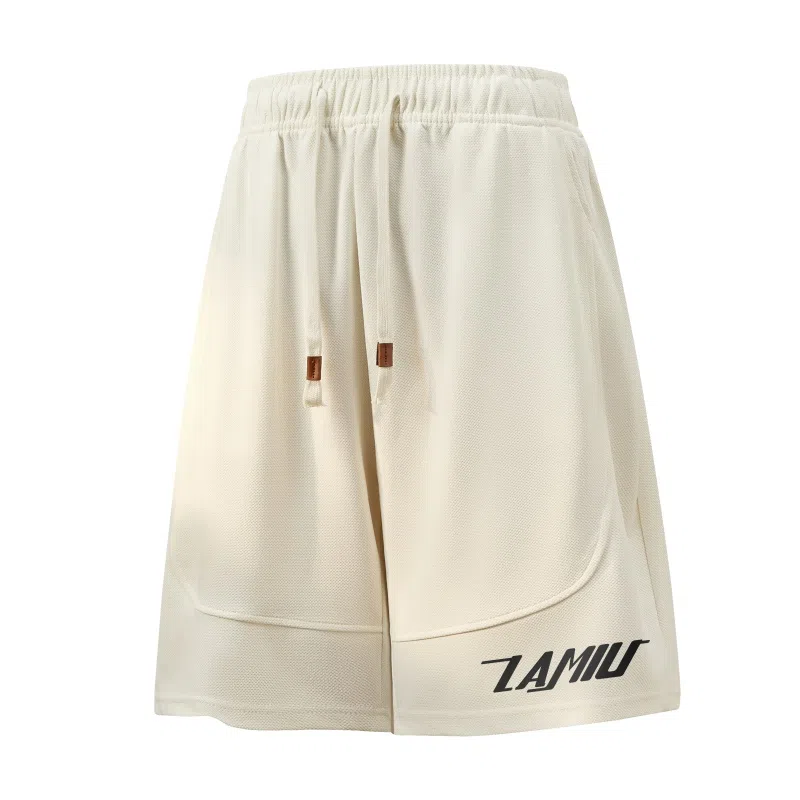 兰缪 美式基础款日常通勤舒适亲肤宽松休闲短裤 男女同款