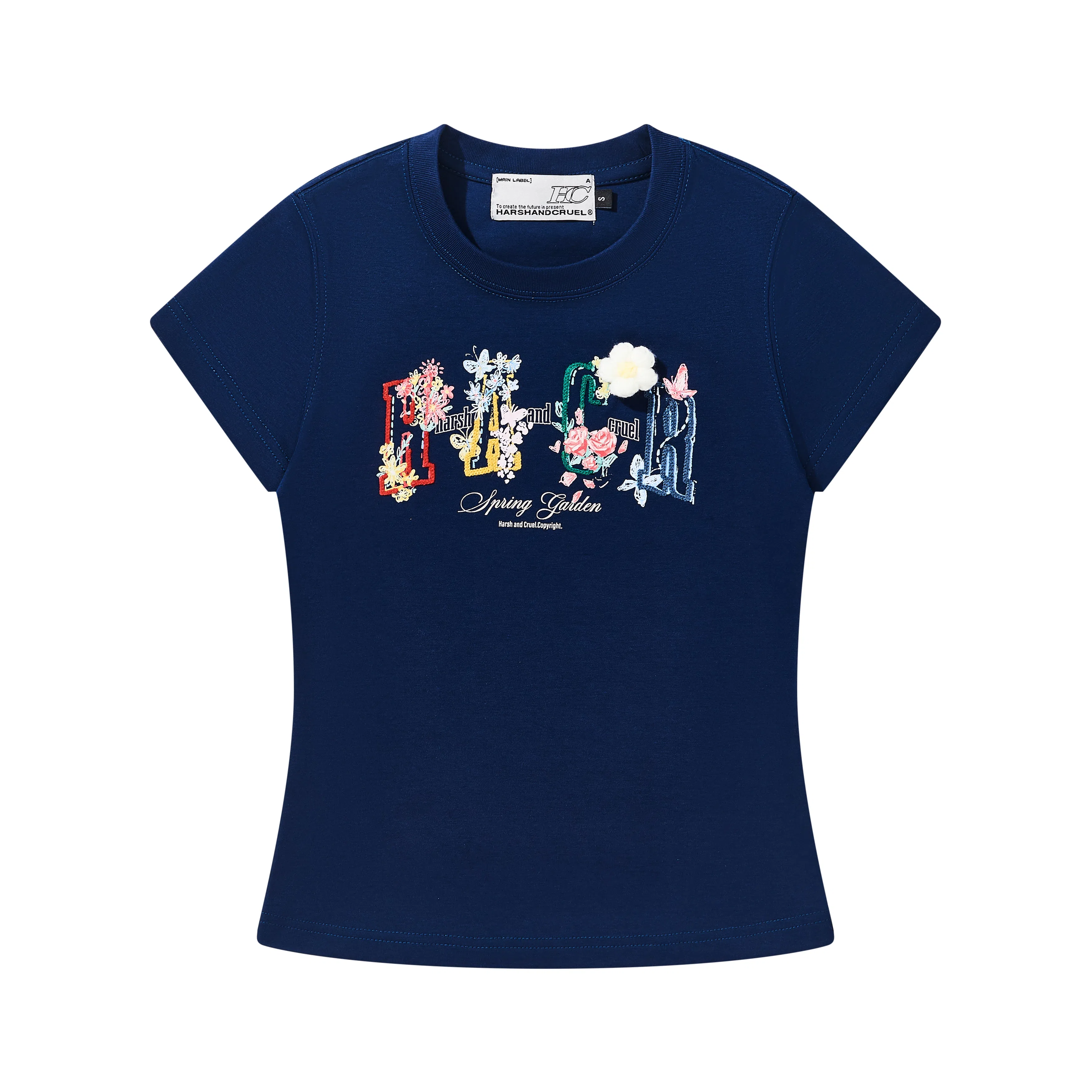 HARSH AND CRUEL Slim Fit Crew Neck T-Shirt Women