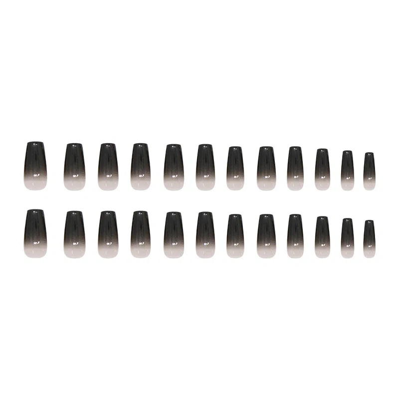 馨枕居 甜酷辣妹风  穿戴甲 杏仁黑色裸色 镜面