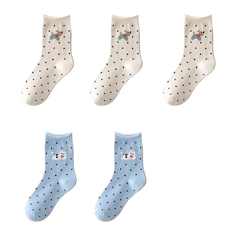 恒源祥 卡通舒适透气吸湿排汗中筒袜 女款 组合装