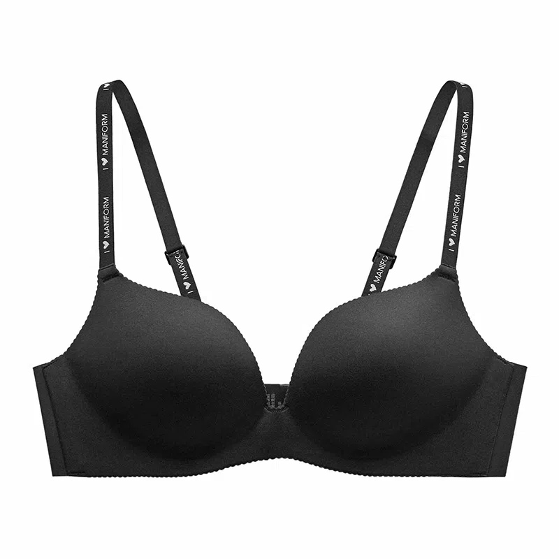 曼妮芬 纯色光面简约小胸聚拢收副乳文胸 女款