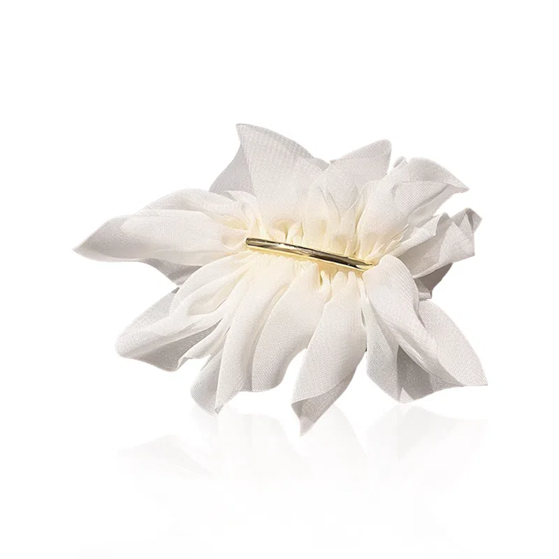 蒙妮 超仙雪纺花朵气质一字夹 合金 发夹 女款