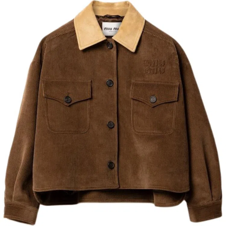 Miu Miu Waist-Cinched Shirt Jacket