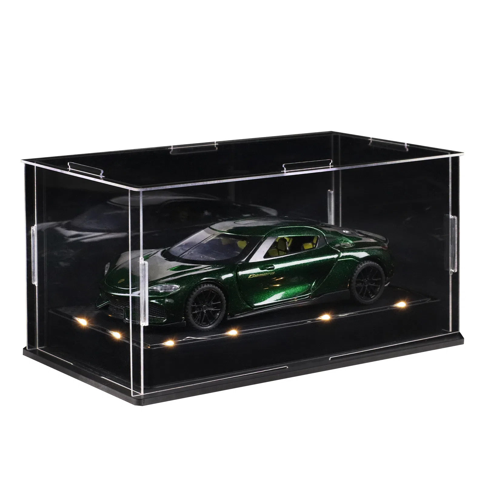 金车将 柯尼塞格 双子座 仿真合金车模 氛围感灯光展示礼盒礼袋 成品模型