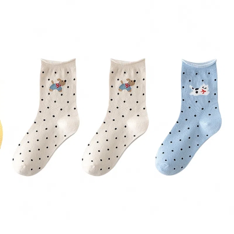恒源祥 卡通舒适透气吸湿排汗中筒袜 女款 组合装