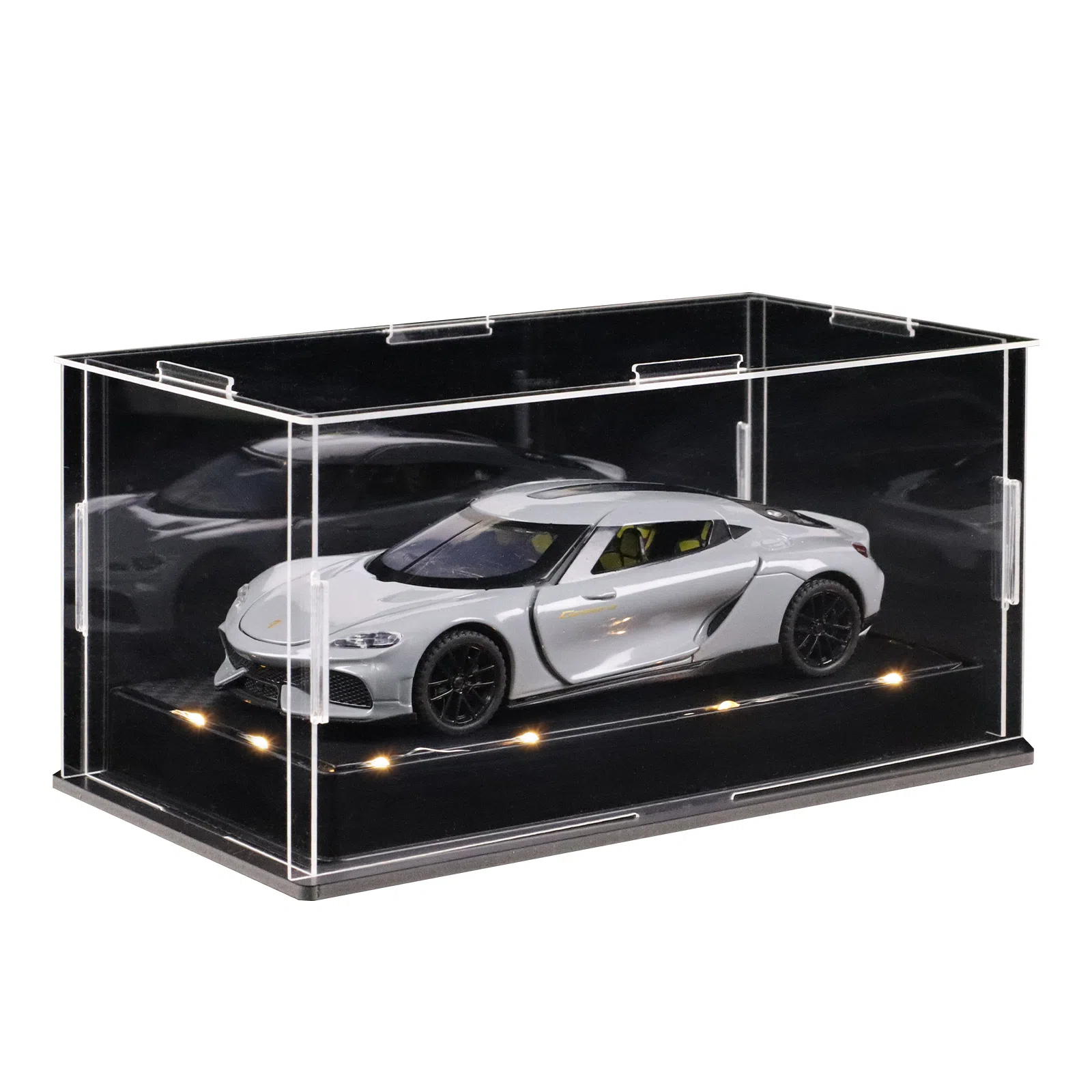 金车将 柯尼塞格 双子座 仿真合金车模 氛围感灯光展示礼盒礼袋 成品模型