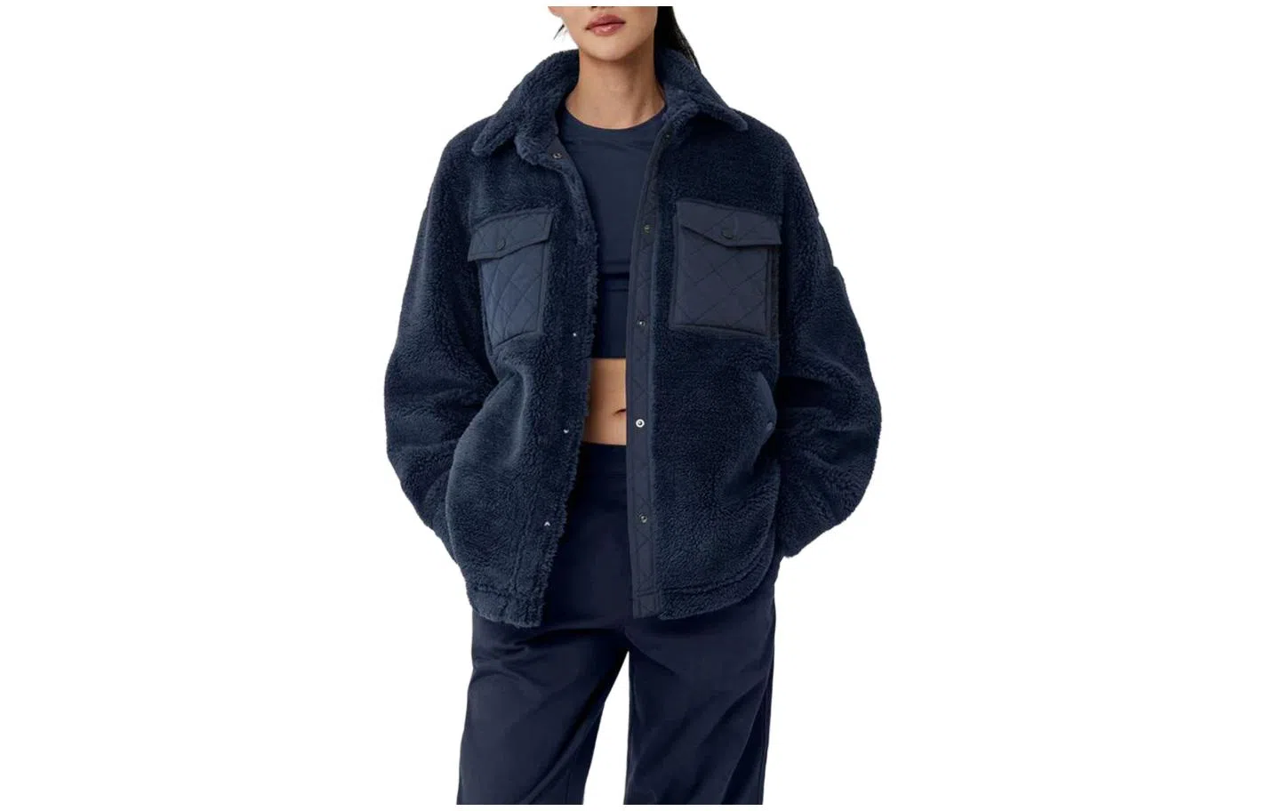 alo yoga Snap Button Oversized Jacket